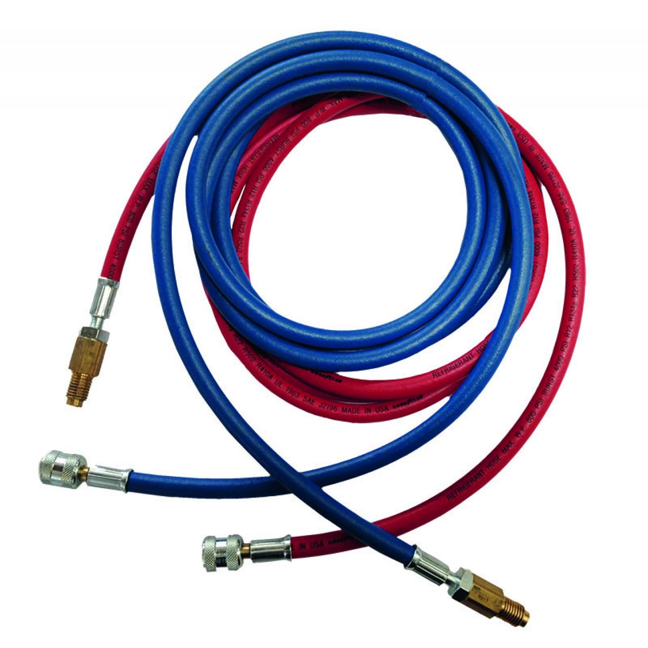 ELKE R134a A/C Service Hose Set – 3m With 1/4" SAE Connections, Made In Italy